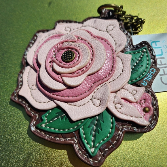 Chala Handbags Rose Coin Purse Key Fob and Purse Charm NWT - Picture 3 of 4